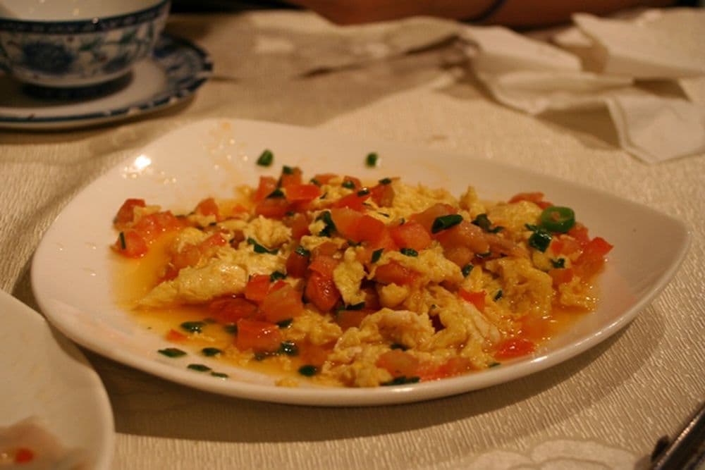 Chinesisches Essen Tomate und Ei