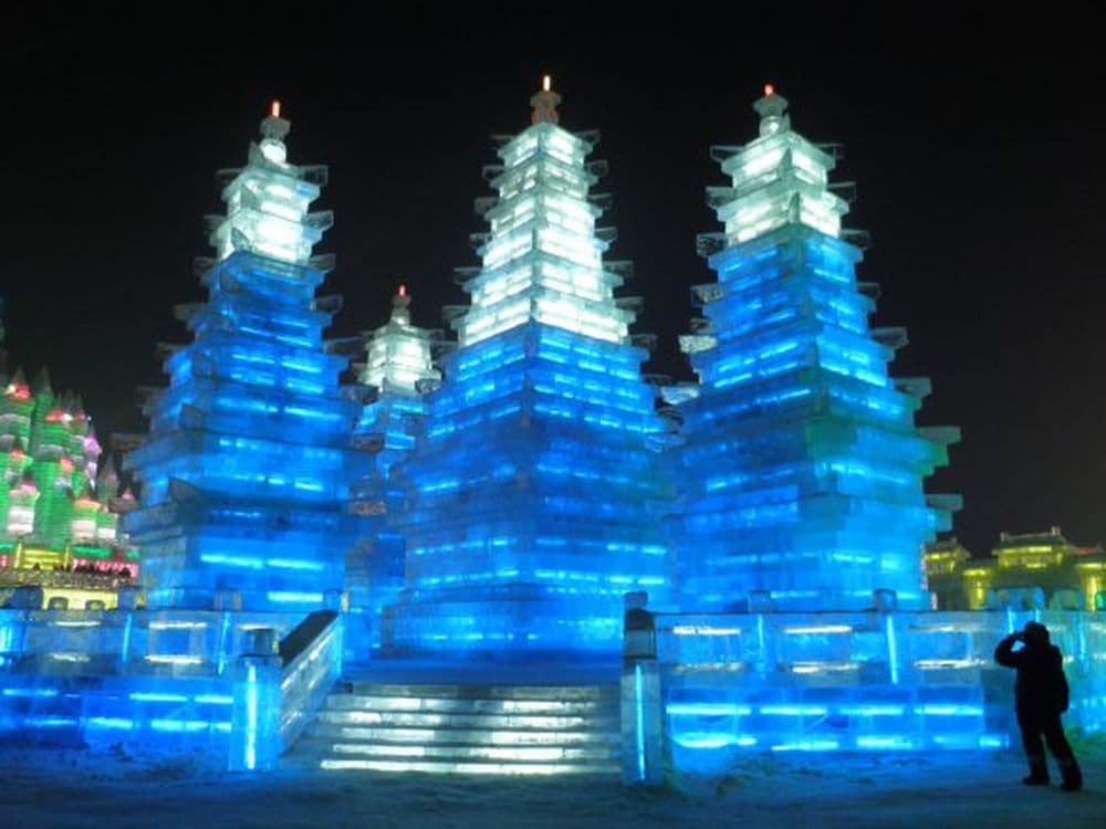 Die Architektur in der Eisstadt Chinas