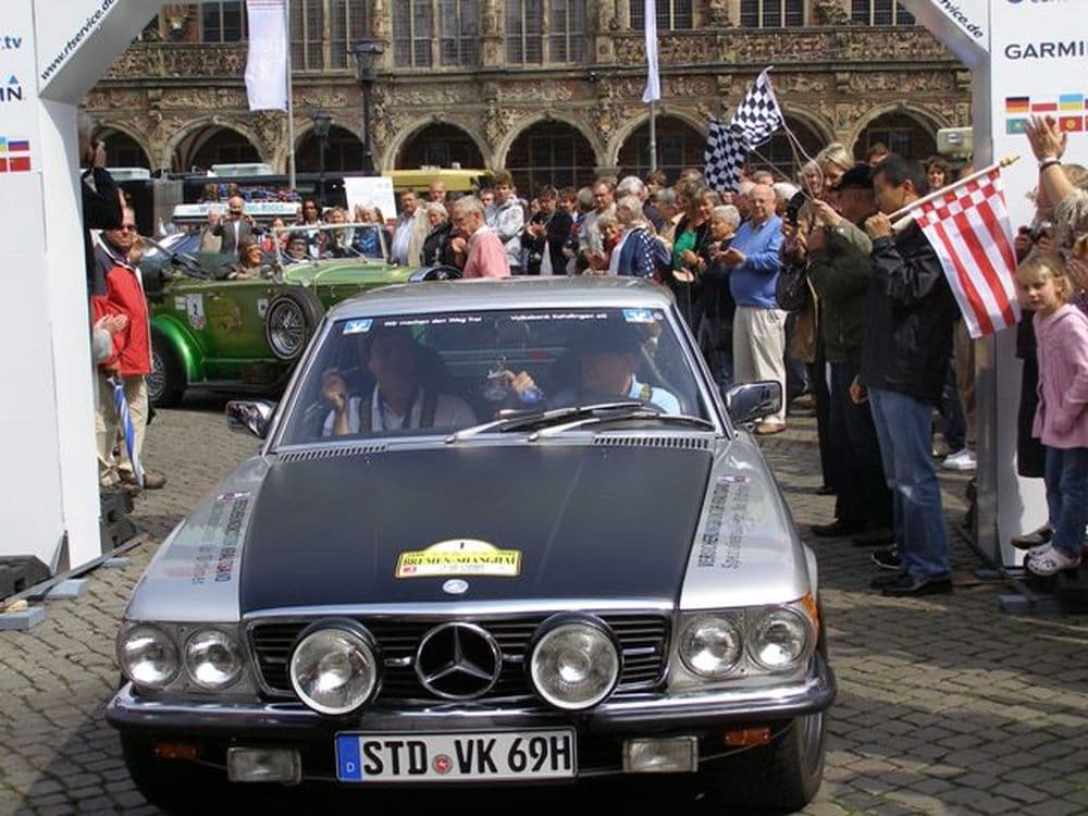 Abfahrt in Bremen bei der Rallye 2010