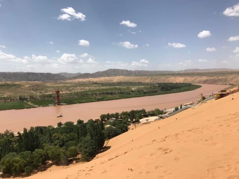 Die Aussicht in Shapotou - von Norden nach Süden