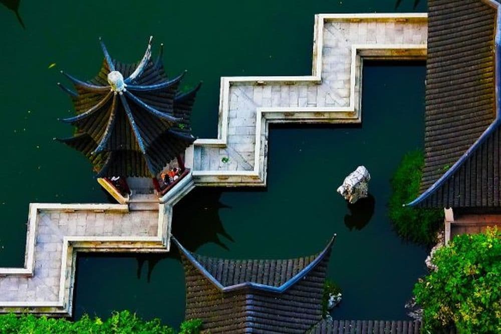 Brücke im Yu-Garten