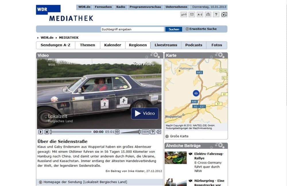 Der WDR berichtet über die News Silk Road Rallye