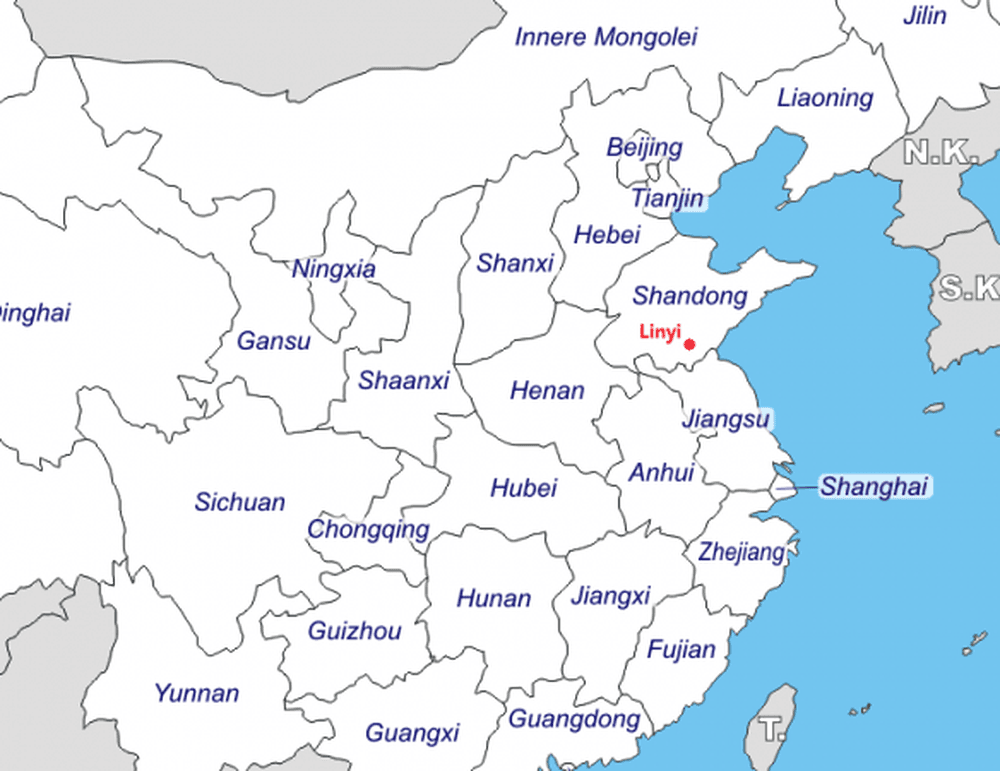 Linyi map