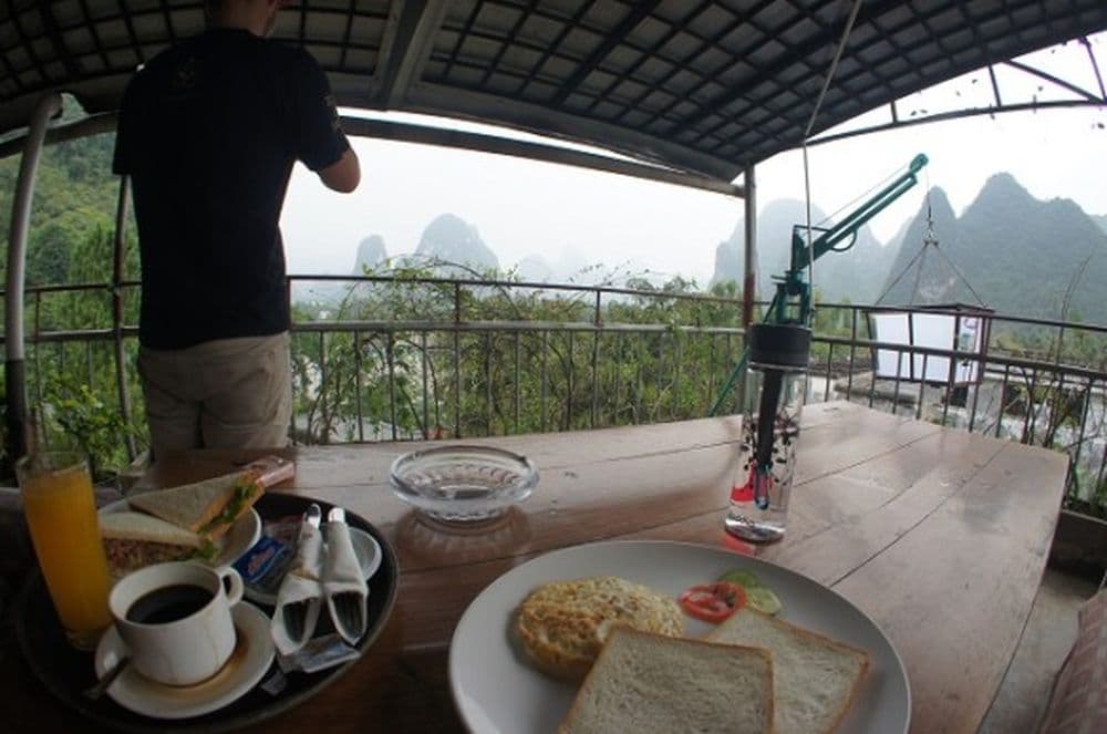 Guilin Aussicht Dachterasse