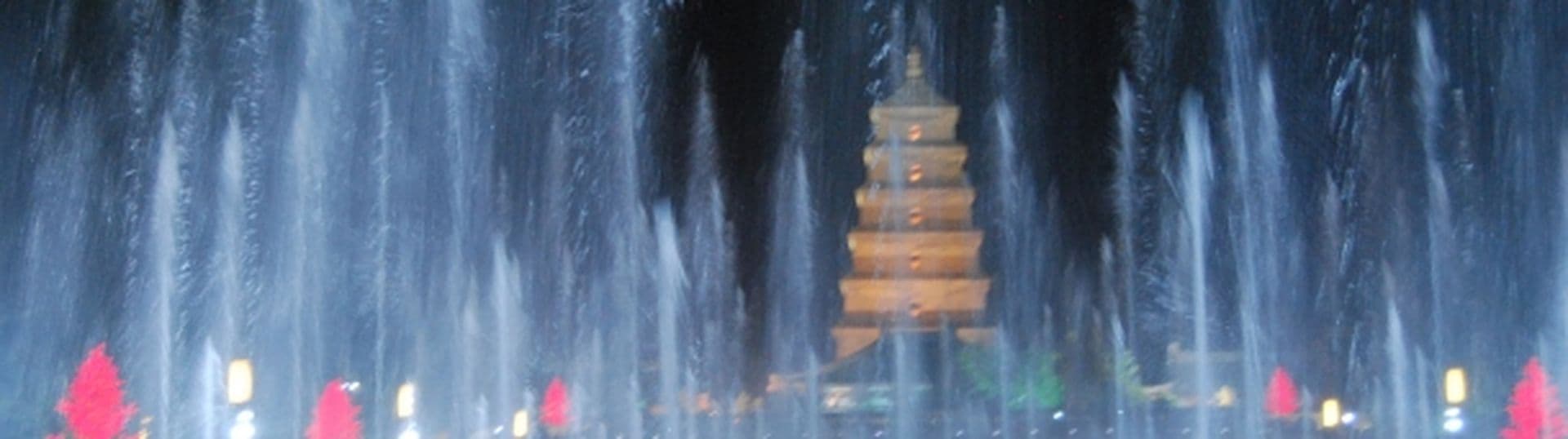 Nächtliches Wasserspektakel in Xi’an