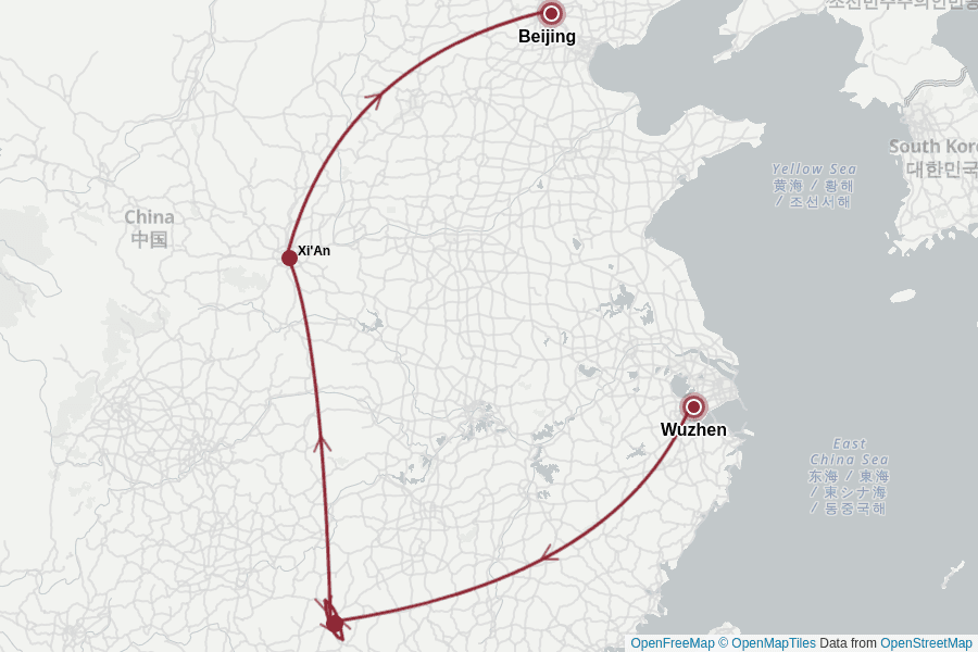 Itinerary Map image for Privatreise nach China
