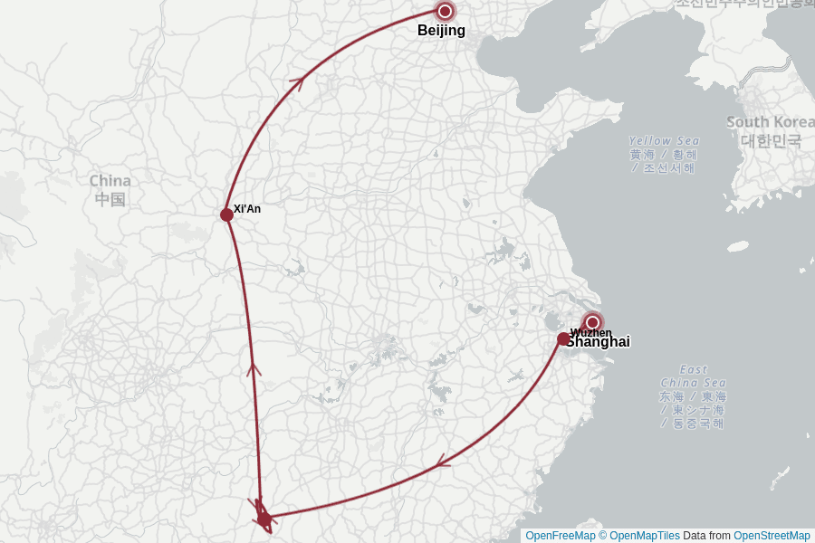Itinerary Map image for Privatreise nach China