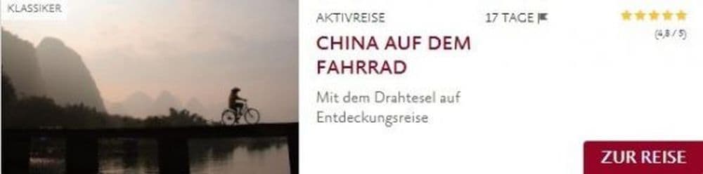 Reiseteaser China auf dem Fahrrad