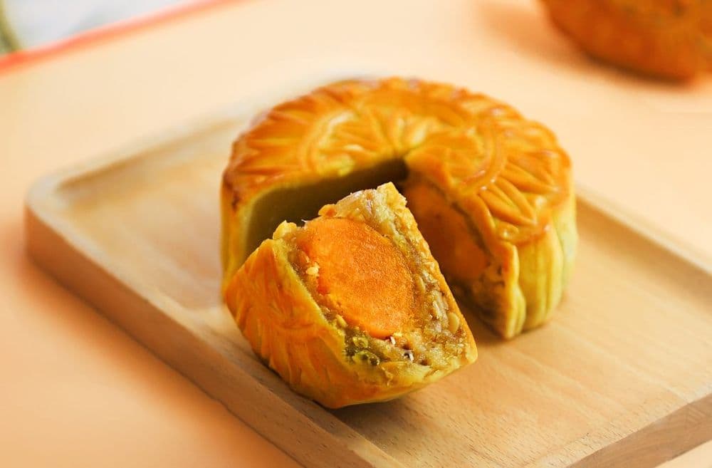 Eine leckere chinesische Süßspeise: Mondkuchen