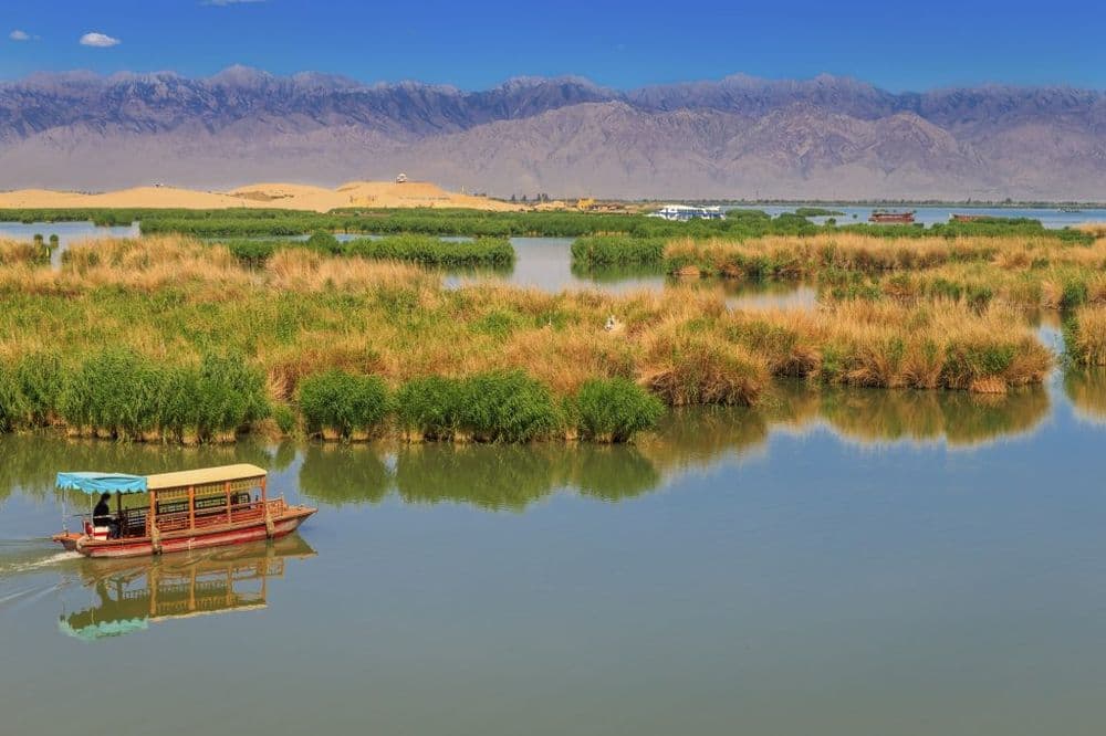 Sandsee in der Nähe von Yinchuan (Ningxia)