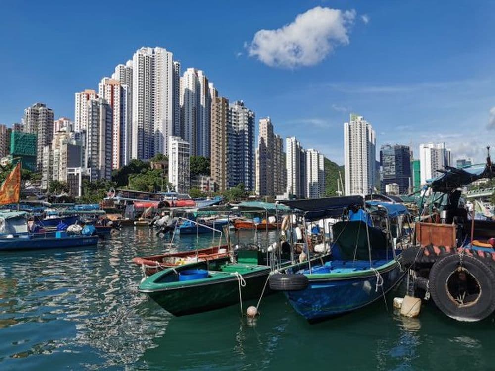 Boote über Boote in Hongkong