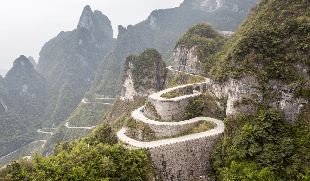 CTH_BLOG_08.25_CANVA_Zhangjiajie windy roads, steep mountains