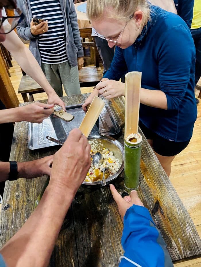 Bamboo Rice Making