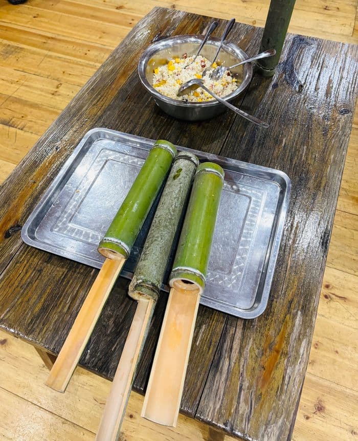 Bamboo Rice Making