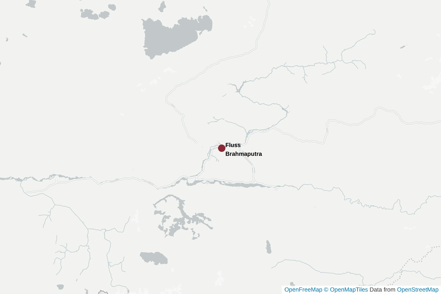 Karte von Fluss Brahmaputra